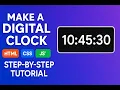 Build a Stunning Digital Clock with HTML CSS JavaScript Beginner-Friendly Tutorial