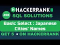 Japanese Cities Names SQL SOLUTIONS Get 5 on HackerRank SQL Tutorial AzharEdTech