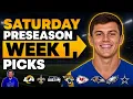 Afternoon NFL Prop Bets You Need This SATURDAY Preseason Week 1 DFS CORE PLAYS
