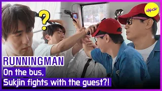 [RUNNINGMAN] On the bus, Sukjin fights with the guest?! (ENG/MAL SUB)
