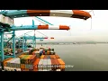 port newark container terminal cargo operations in timelapse