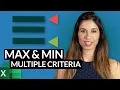 Excel MAX or MIN with CONDITIONS MAXIFS AGGREGATE Method