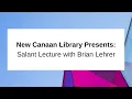 New Canaan Library Presents Salant Lecture with Brian Lehrer March 8 2020