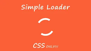 Simple Loader HTML CSS Loader CSS Animation