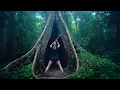 Download Lagu Girl Surviving in the Forest – Survival Shelter Inside Giant Tree