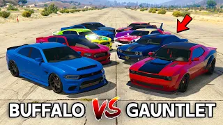 GTA 5 ONLINE - BUFFALO VS GAUNTLET (WHICH IS FASTEST?)