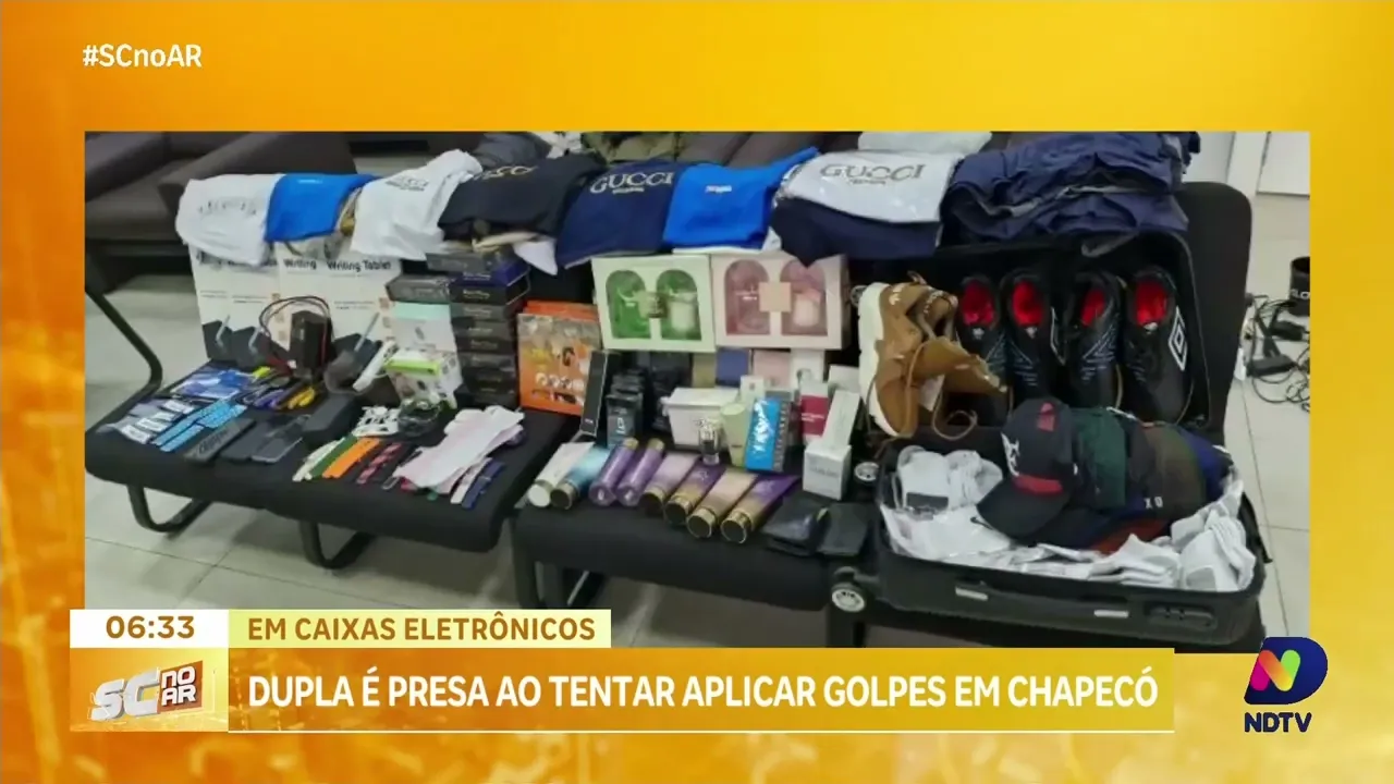 Dupla é presa ao tentar aplicar golpes em Chapecó