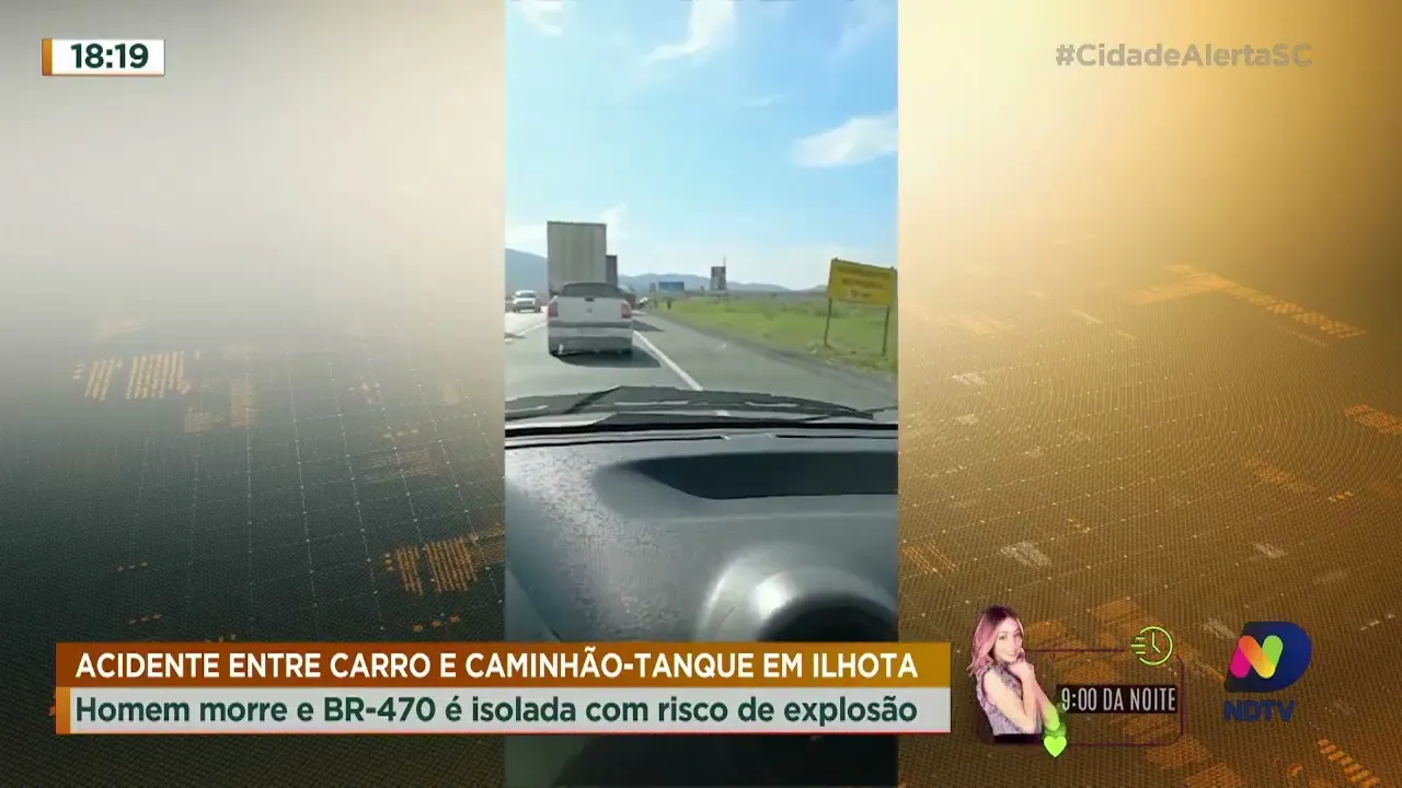 BR-470 é interditada com risco de explosão