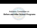 Advisory Committee on Before and After School Programs Meeting January 20 2026