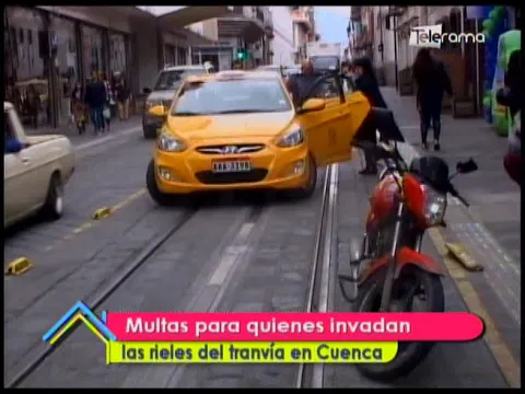 Multas para quienes invadan las rieles del tranvía en Cuenca