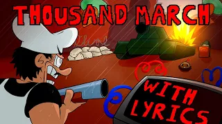 thousand march with lyrics pizza tower lyrical cover
