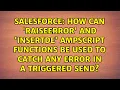 How can RaiseError and InsertDE AMPscript functions be used to catch ANY error in a
