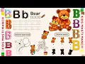 The English Alphabet Letter B Worksheet Letter B Coloring Tracing Sounds Matching