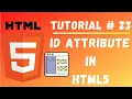 Tutorial ID Attribute in HTML5 Web Designing Tutorials for Beginners Front End Development