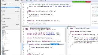 JAVA Programming - GUI project move box by Timer