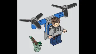 LEGO Instructions | Jurassic World | 122328 | Owen with Jetpack | Magazine Gift