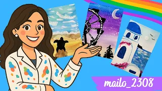 3 PINTURAS CON ACUARELA / tutorial fácil 🎨💫 | mailo_2308