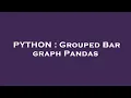 PYTHON Grouped Bar graph Pandas