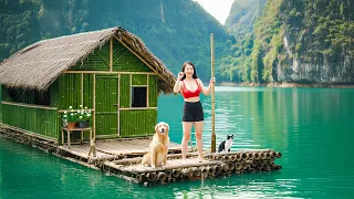TIMELAPSE Building A Bamboo Raft House In 30 Days From Start To Finish 