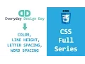 CSS Basics full series - Color Line Height Letter Spacing and Word Spacing