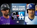 ROCKIES vs DODGERS Full Game Highlights July 6 2026 MLB Season