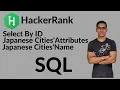 Sql interview Question Hackerrank sql Japanese cities Attributes Japanese Cities Name