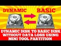How to Convert Dynamic Disk to Basic Disk Without Dataloss with Mini Tool Partition by TechSolution