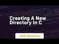 creating a new directory in c