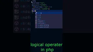 Logical operator in PHP