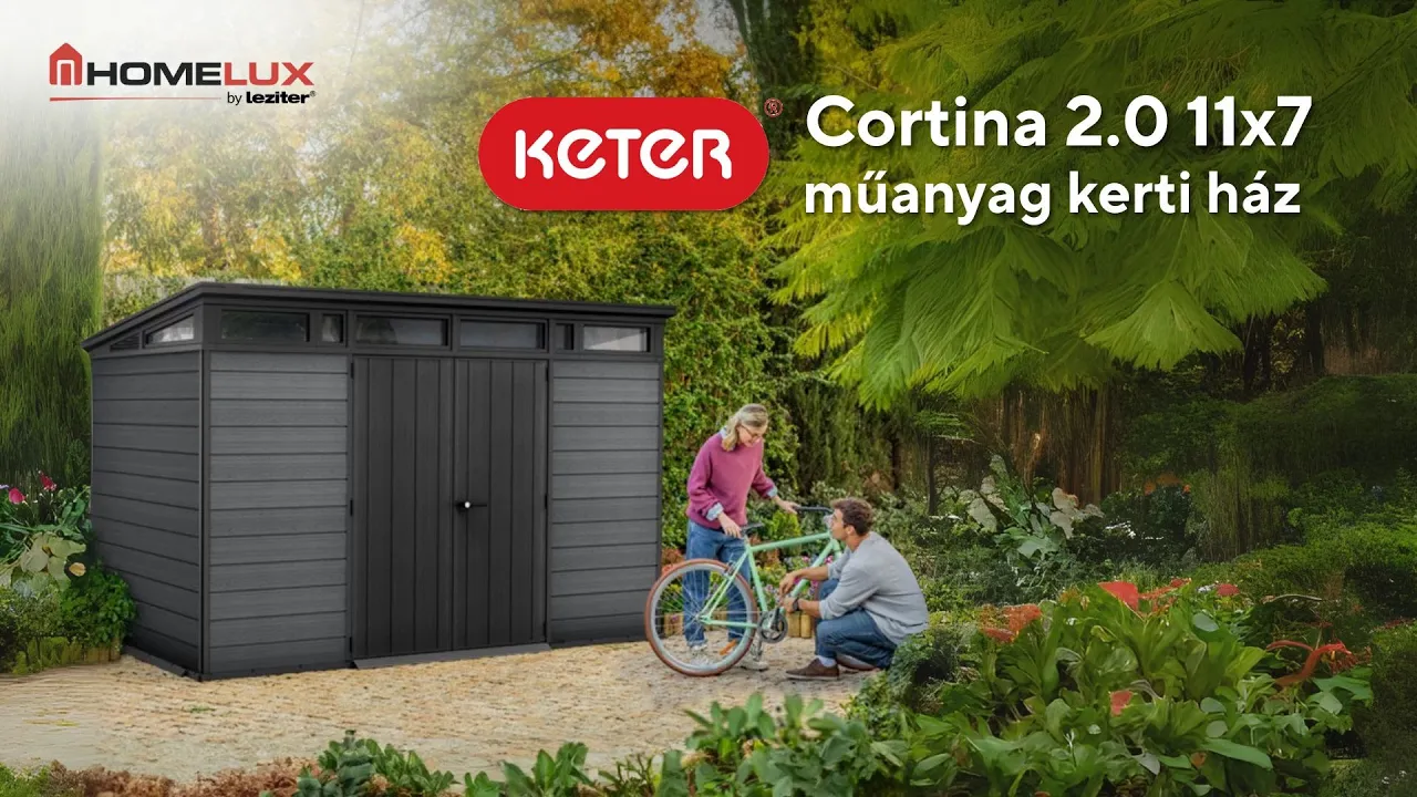 Homelux Lakberendezés — Keter Cortina 2.0 Shed by Homelux (YouTube video ad)