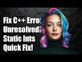 Fixing C Unresolved External Symbol Error for Public Static Int Variables