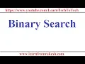 Data Structure and Algorithm Tutorial Binary Search Algorithm with Example
