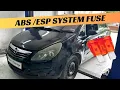 Opel Corsa D ABS / ESP System fuse relay location replacement