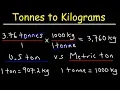 How To Convert From Tonnes to Kilograms and Kg to Tons