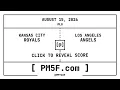 Kansas City Royals KC Los Angeles Angels LAA MLB Final Box Score AUGUST 15 2026
