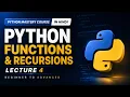 Python Functions Recursion in Hindi Functions Recursion Factorial Fibonacci TechSpirit