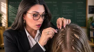 ASMR: Professora Tira Piolho Da Aluna Na Sala 🐛😴