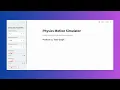 Physics Motion Simulator by using Python and Streamlit
