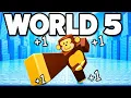 Beating ALL NEW STAGES in WORLD 5 with BEST TAIL in 1 Speed Monkey Escape Roblox