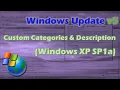 Windows Update v5 on Windows XP SP1a with Custom Categories and Descriptions