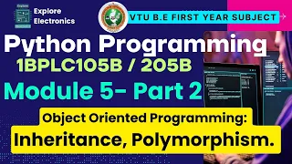 Module 5 OOPs Inheritance Operator Overloading Polymorphism Python Programming
