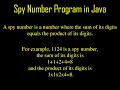 Spy Number Program in Java