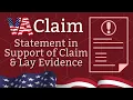 VA CLAIM FORM 21-4138 Statement in Support of Claim and Lay Evidence