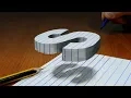 3D Trick Art On Line Paper Floating Letter S