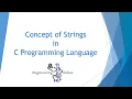 Concept of Strings in C Language Part 1 C Programming Tutorials in