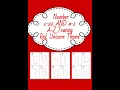 Red Unicorn Theme alphabet and number tracing handwriting printable activity homeschool busy work
