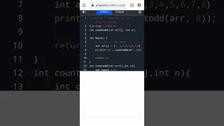 A function to count the number of odd number in an array in c language