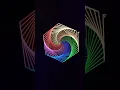 Rainbow Benzene Python turtle graphics