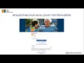 Requesting Paid Sick Leave for Providers