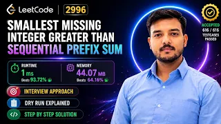 Daily LeetCode 2996 Smallest Missing Integer Java Python C Easy Approach Explained in Hindi